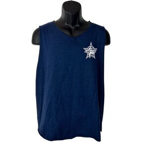 PBR Men's Blue Graphic Sleeveless Tank Top Size L, Western, Country